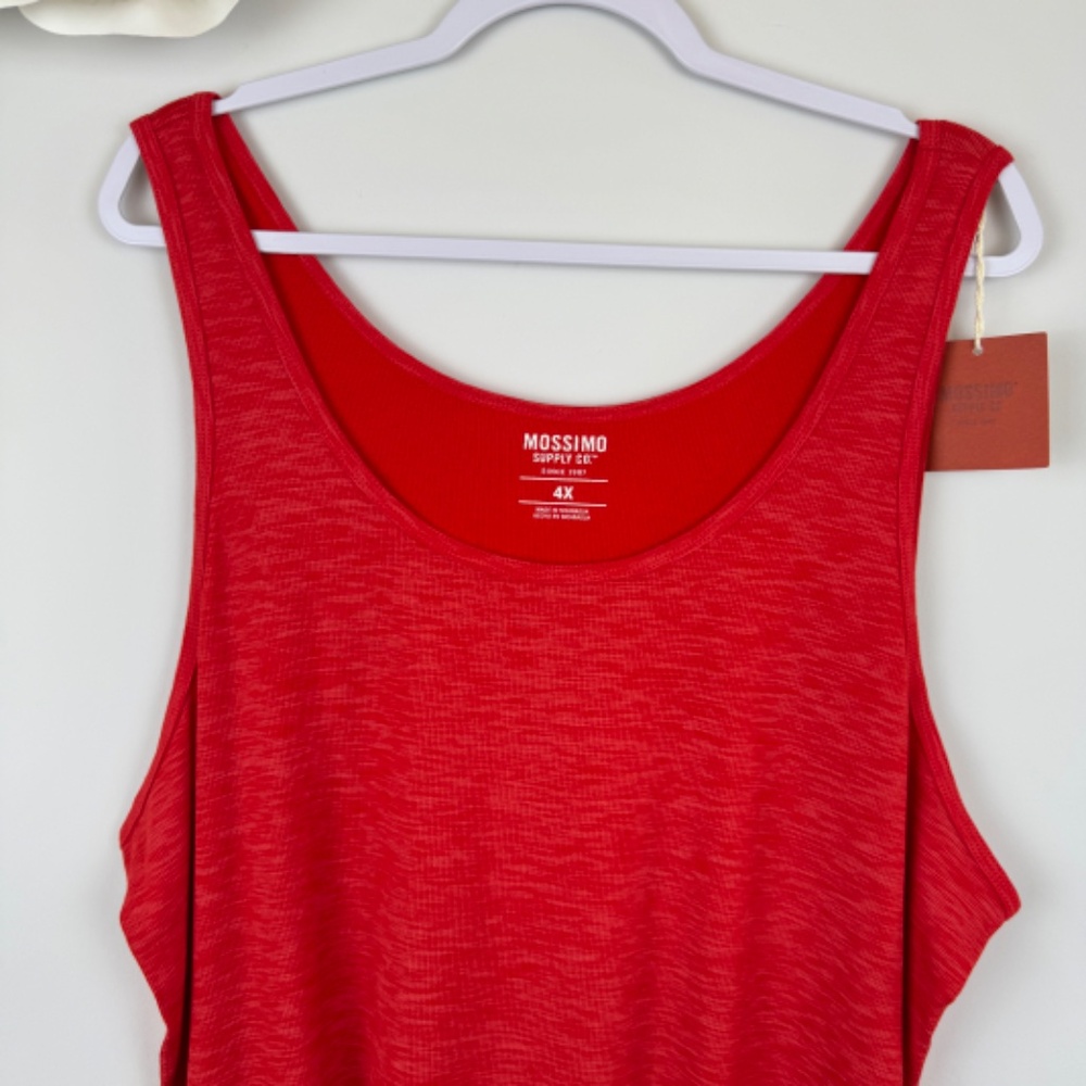 MOSSIMO Basic Fine Ribbed Red Tank Top NWT / Plus 4X - Picture 2 of 13